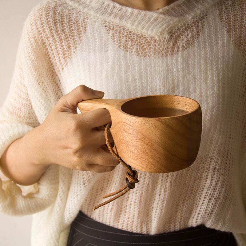 Ancient Handmade Rubberwood Cup - Coffee & Tea Saucers - Yala Life