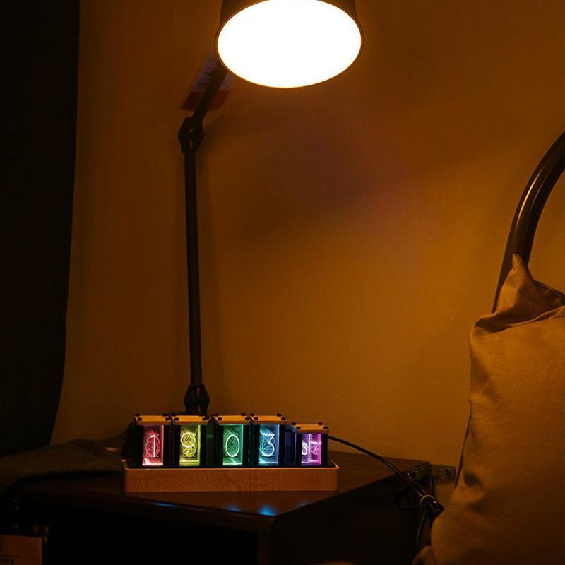 Electra Imitated Glow Tube Clock - Desk &amp; Shelf Clocks - YALA LIFE