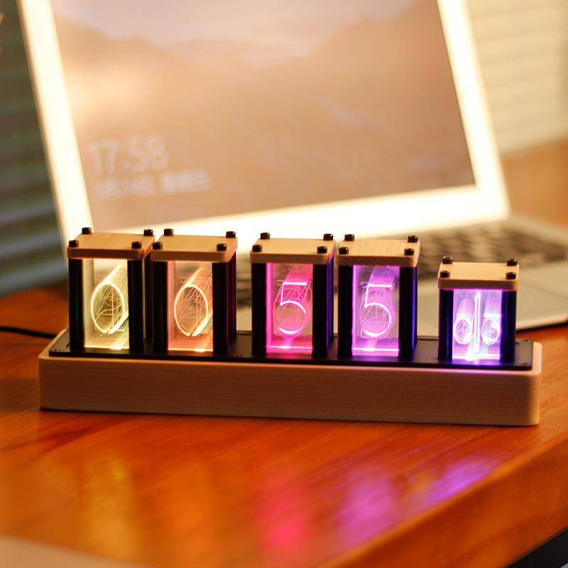 Electra Imitated Glow Tube Clock - Desk & Shelf Clocks - YALA LIFE