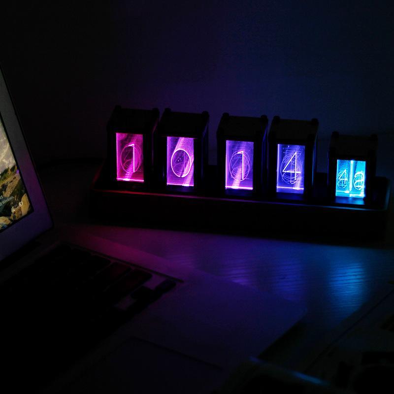 Electra Imitated Glow Tube Clock - Desk &amp; Shelf Clocks - YALA LIFE