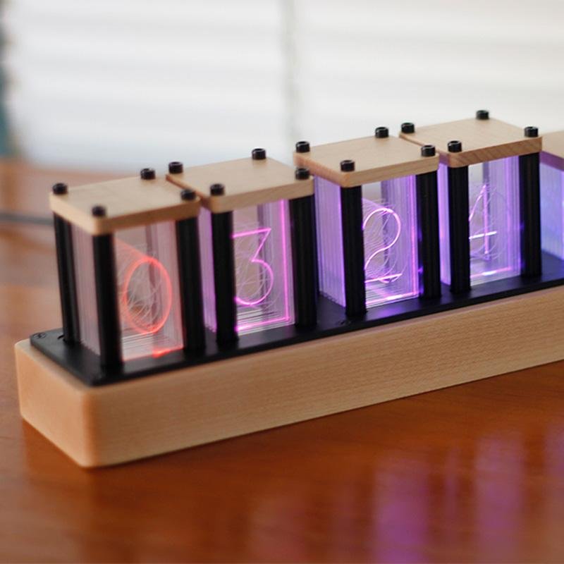 Electra Imitated Glow Tube Clock - Desk &amp; Shelf Clocks - YALA LIFE