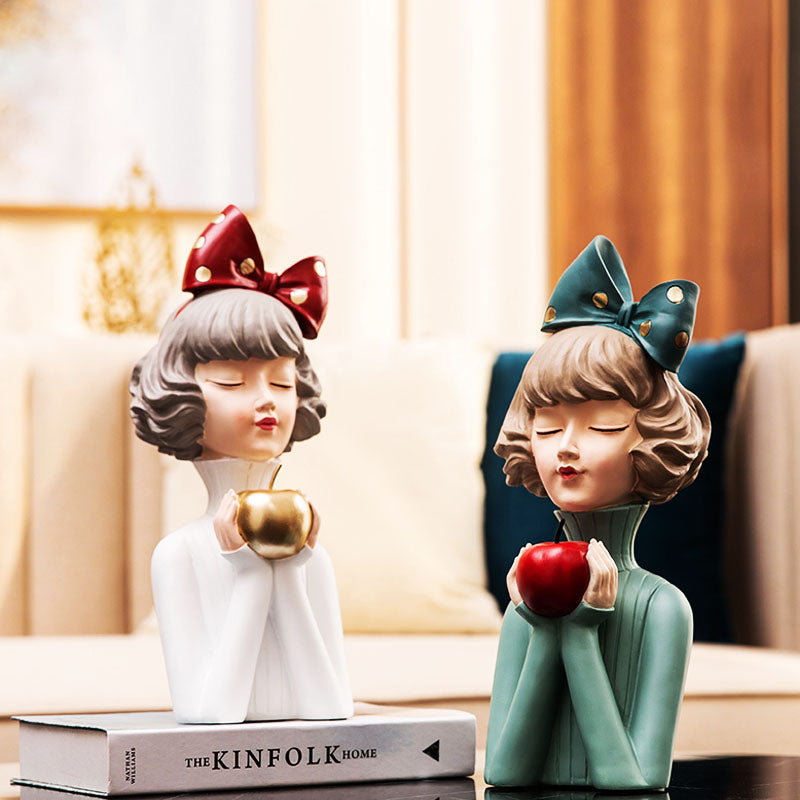 Bow Girl Figurines-Home Accessories-YALA LIFE