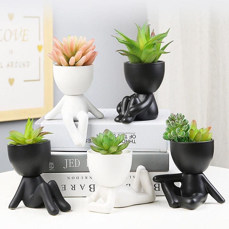 little people plant pots Little Buddies Flower Pots