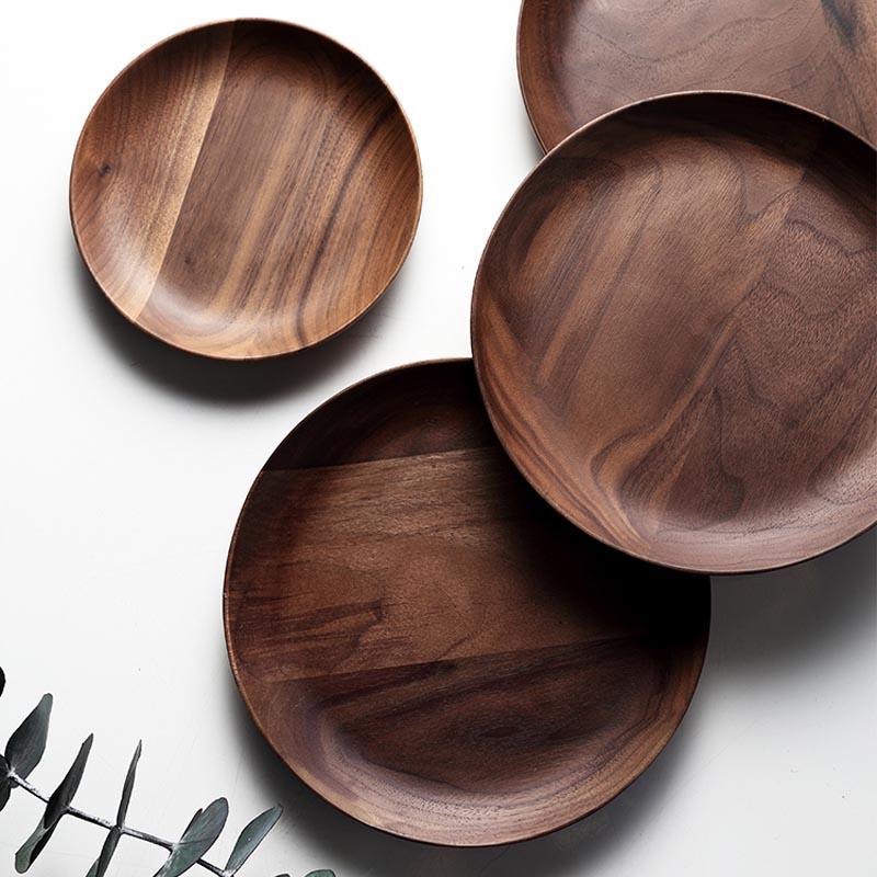 Mili Natural Teakwood Plates - Plates - YALA LIFE