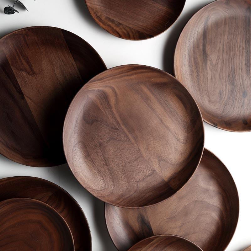 Mili Natural Teakwood Plates - Plates - YALA LIFE