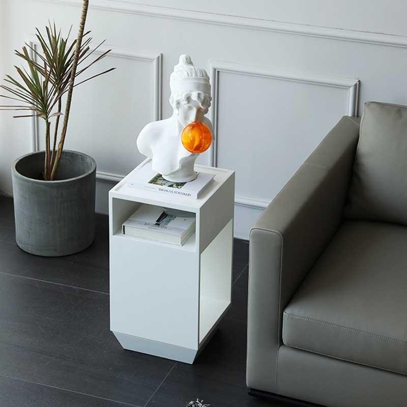 Morein Square Rotating Storage End Table - End Tables - YALA LIFE