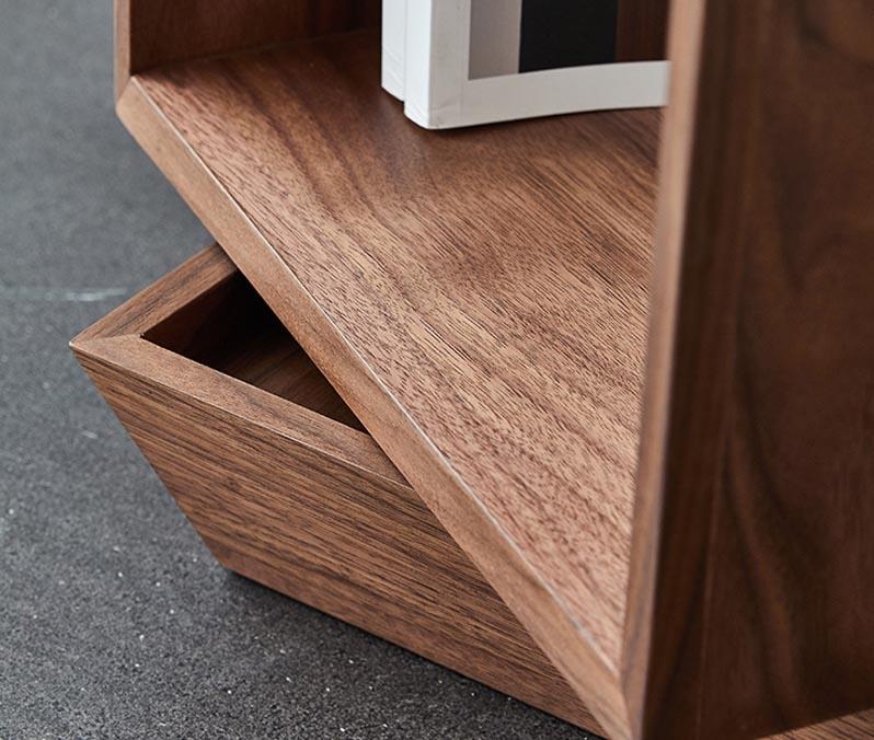 Morein Square Rotating Storage End Table - End Tables - YALA LIFE