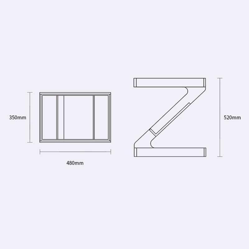 Morein Z-Shaped End Table - End Tables - YALA LIFE
