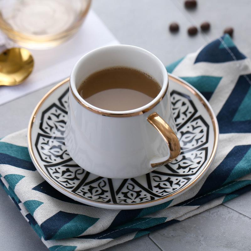 Mosaic Espresso Cup and Saucer Set - Coffee & Tea Cups - Yala Life