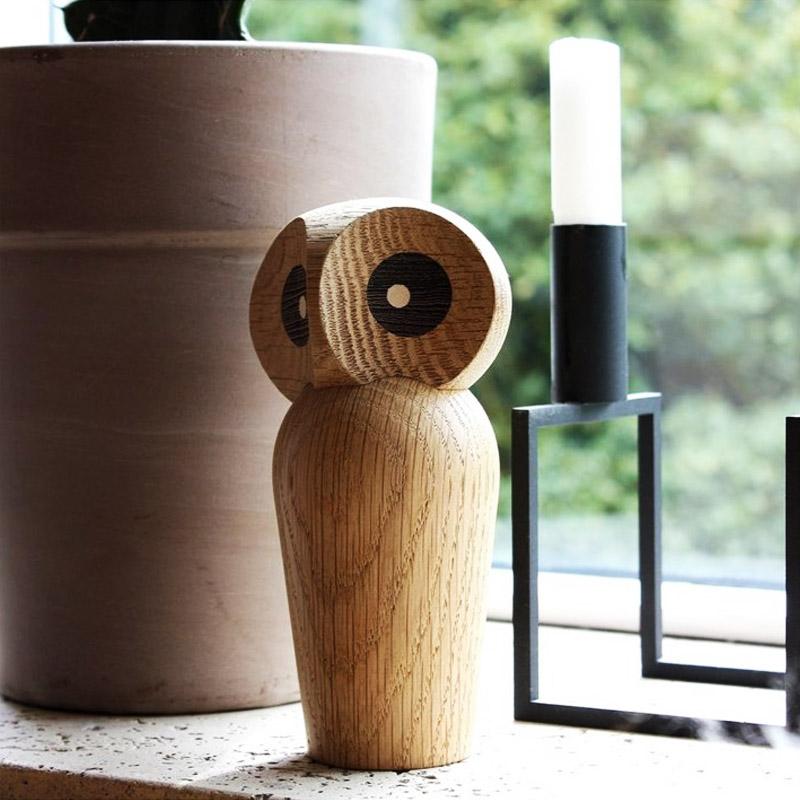 Owl Wooden Figurine - Figurines - YALA LIFE