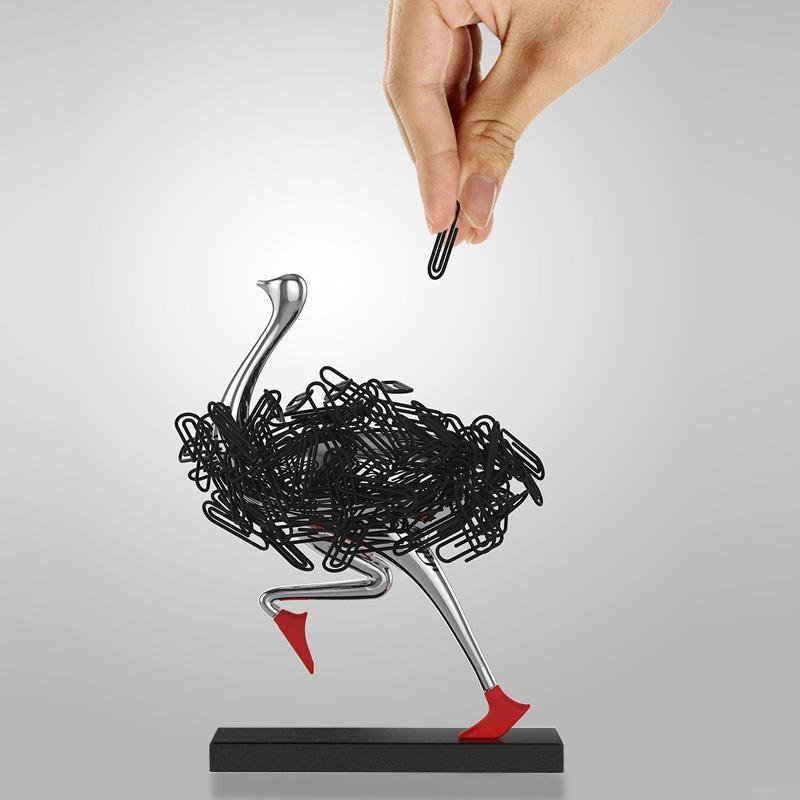 Running Ostrich Clip Holder - Decor - YALA LIFE