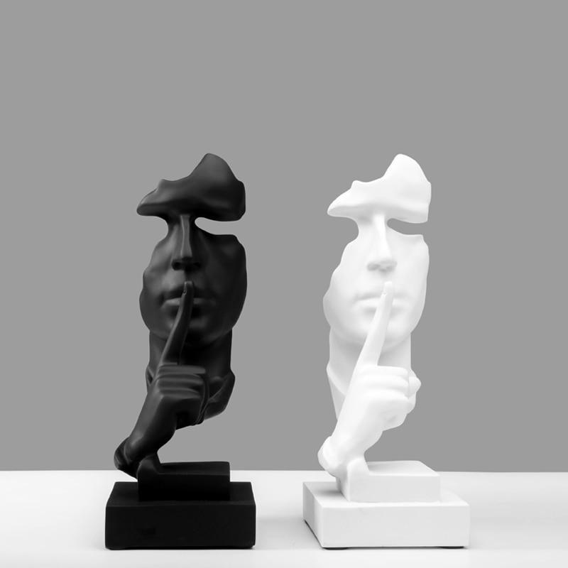 Silence Status Sculpture - Sculptures & Statues - YALA LIFE